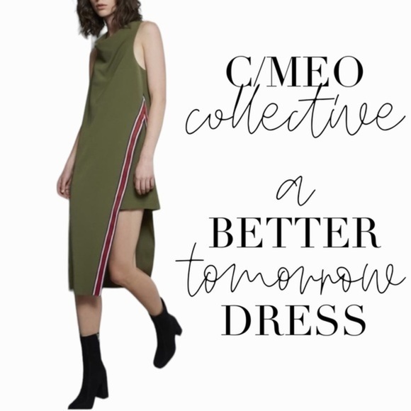 C/MEO Collective olive green fitted sporty dress Style: A better tomorrow Medium - Picture 1 of 11